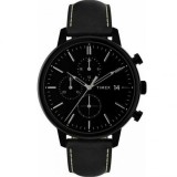 Timex Chicago TW2U39200 Ceas Bărbați Cronograf Quartz Curea Neagră Piele 45mm