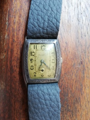 Ceas elvetian argint 900 de colectie,functional,curea noua,necesita revizie,1920 foto