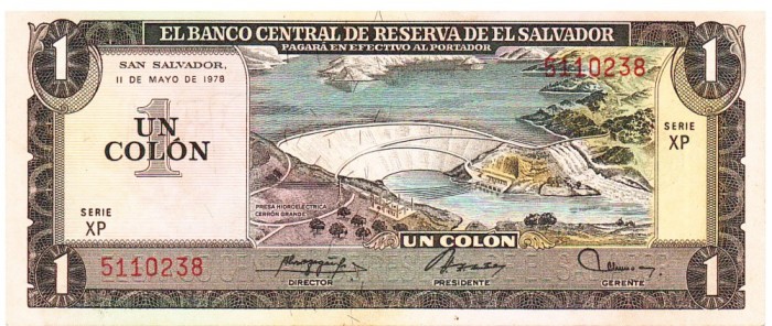 El Salvador 1 Colon 11.05.1978 P-125a UNC
