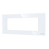 Rama Luxion Italian LXI-GF006W, 6 module, alb pentru priza / intrerupator