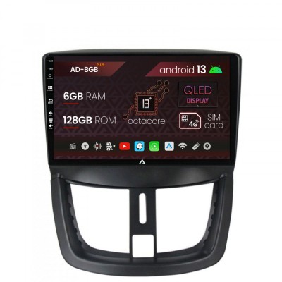 Navigatie Peugeot 207, Android 13, B-Octacore 6GB RAM + 128GB ROM, 9 Inch - AD-BGB9006+AD-BGRKIT263 foto