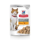 Cumpara ieftin Hrana umeda pentru pisici Hills SP Feline Adult Sterilised Plic Pui, 85 g