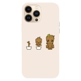Husa compatibila cu Apple iPhone 15 Pro Max model Hi I&amp;#039;m Groot, Silicon, TPU, Viceversa, Transparent, Carcasa