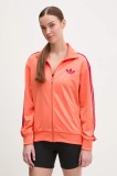 Adidas Originals bluza Firebird femei, culoarea portocaliu, cu imprimeu, JP2294