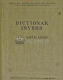 Dictionar Invers 1957, 770 pagini, Coperta Cartonata, Editura Academiei Republicii Populare Romane, Limba Romana