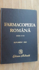 Farmacopeea romana. Supliment 2001 foto