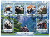 GUINEEA BISSAU 2016 - Fauna, Ursi Panda / set complet - colita + bloc