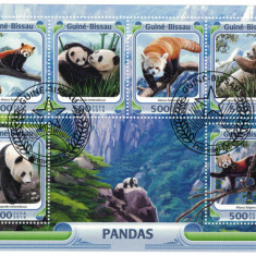 GUINEEA BISSAU 2016 - Fauna, Ursi Panda / set complet - colita + bloc