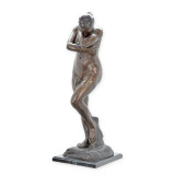 Eva-statueta din bronz pe un soclu din marmura TBA-67, Religie
