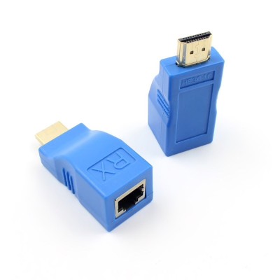 Adaptor, Extensie prelungire HDMI prin cablu retea RJ45, Extender HDMI foto