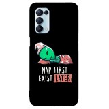 Husa compatibila cu Oppo A5 (2020) model Nap first exist later, Silicon, TPU, Viceversa, Transparent, Carcasa