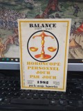 Balance, Balanță, Horoscope personnel jour par jour Horoscop zi de zi, 1982, 196