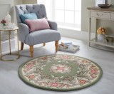 Cumpara ieftin Covor Aubusson Verde 120X120 cm, rotund, Flair Rugs