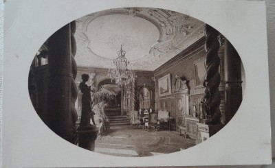 Carte postala, Castelul Peles, Sala Imperiala, perioada interbelica foto