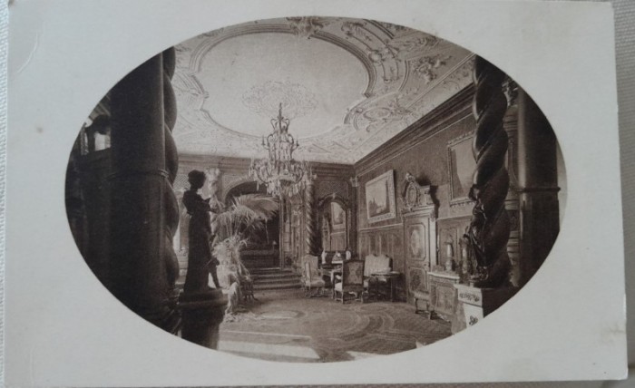Carte postala, Castelul Peles, Sala Imperiala, perioada interbelica