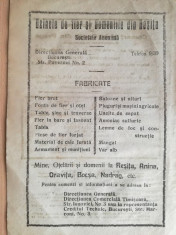 reclama Uzinele de fier si Domeniile Resita , 1922, 16 x 23 cm, Anina, Oravita foto