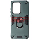 Husa Armor Ring Samsung Galaxy S20 Ultra, TPU+PC, Verde Midnight - Protectie Premium