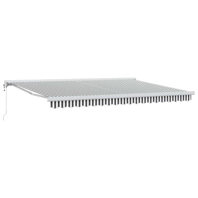 Copertină retractabilă antracit/alb, 4,5x3 m, textil/aluminiu foto