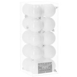 Set globuri de Craciun, 20 bucati, 6cm, alb perlat Household NewTrend