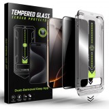 Folie de protectie Ecran Privacy Techsuit TitanGlass pentru Apple iPhone 16e / 14 / 13 Pro / 13, Sticla Securizata, Full Glue