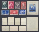 ROMANIA 1935-1960 lot compus din 8 erori stampilate, varietati catalogate in mod curent