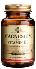 Magnesium + B6 100 tablete, Solgar foto