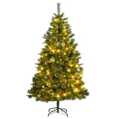 Brad Crăciun artificial articulat cu 300 LED-uri, 180 cm foto