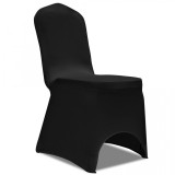 Huse de scaun, elastice, 100 buc, negru, vidaXL