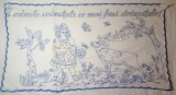 Păretar, peretar tradițional rom&acirc;nesc cusut manual