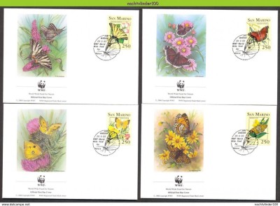 !!! SAN MARINO - LOT 4 FDC FLUTURI - 1993 foto