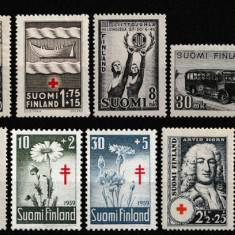 Finlanda, lot timbre 1936-1950, cota 22 euro, MNH