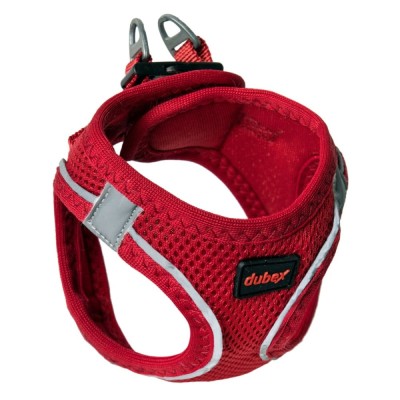 Ham caini talie medie, 4 Dog, material textil, rosu, M, 44 - 48 cm foto
