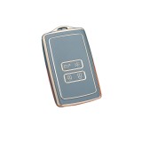 Husa Cheie Renault Megane, Kadjar, Captur, Clio Smartkey 4 Butoane , Tpu, Design, Gri Cu auriu AutoProtect KeyCars, Oem