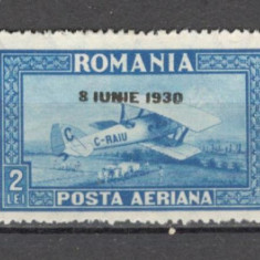 Romania.1930 Posta aeriana:C.Raiu-supr. filigran orizontal ZR.36