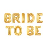 Balon folie litere BRIDE TO BE, auriu