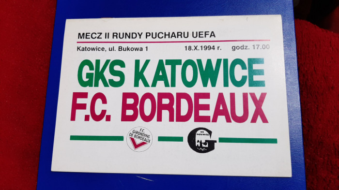 program GKS Katowice - FC Bordeaux