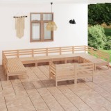 vidaXL Set mobilier de grădină, 12 piese, lemn masiv de pin 3083494