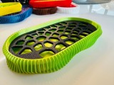 Sapuniera 3D, model Wave, Lime Negru, Oem