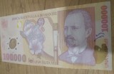Romania postdecembrista polymer 100000 lei 2001