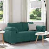 Cumpara ieftin Canapea Loveseat Verde &Icirc;ntunecat 140 cm
