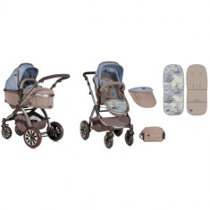 Carucior 2 in 1 Aurora 2018 Beige &amp;amp; Blue Maps foto