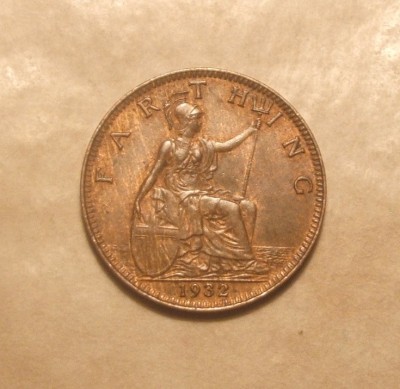 ANGLIA FARTHING 1932 -UNC foto