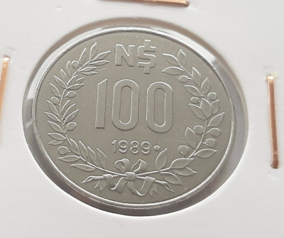 23. Moneda Uruguay 100 pesos 1989 foto