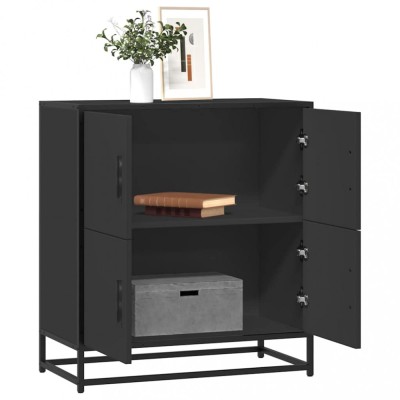 Gossi bufeta neagra 68x35x76 cm lemn prelucrat foto