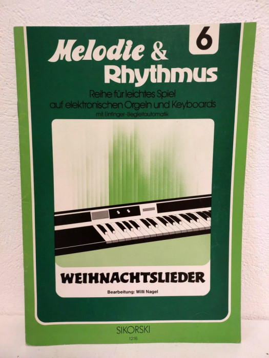 Partitura muzica Manual orga electronica, Melodie &amp; Rhythmus, germana, Craciun