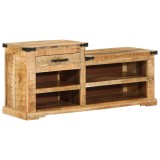 vidaXL Bancă pentru &icirc;ncălțăminte 110x35x50 cm Lemn masiv de mango rugos