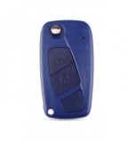 Set 2 bucati - Carcasa cheie Topautochei&amp;#174; compatibila cu Fiat Punto Ducato Stilo Panda Idea Doblo Bravo 2 butoane cu (bateria in spatele lamelei,