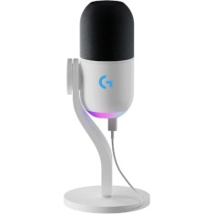 Microfon Gaming Logitech Yeti GX Dynamic, RGB, Microfon cardioid, Alb