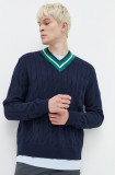 Cumpara ieftin Tommy Jeans pulover bărbați, culoarea bleumarin DM0DM18363