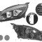 Far Peugeot 308, 10.2017-, fata, Stanga, cu LED daytime running light; H7+HY21W+LED; electric; fara daytime running light LED module; cu motor; cu be